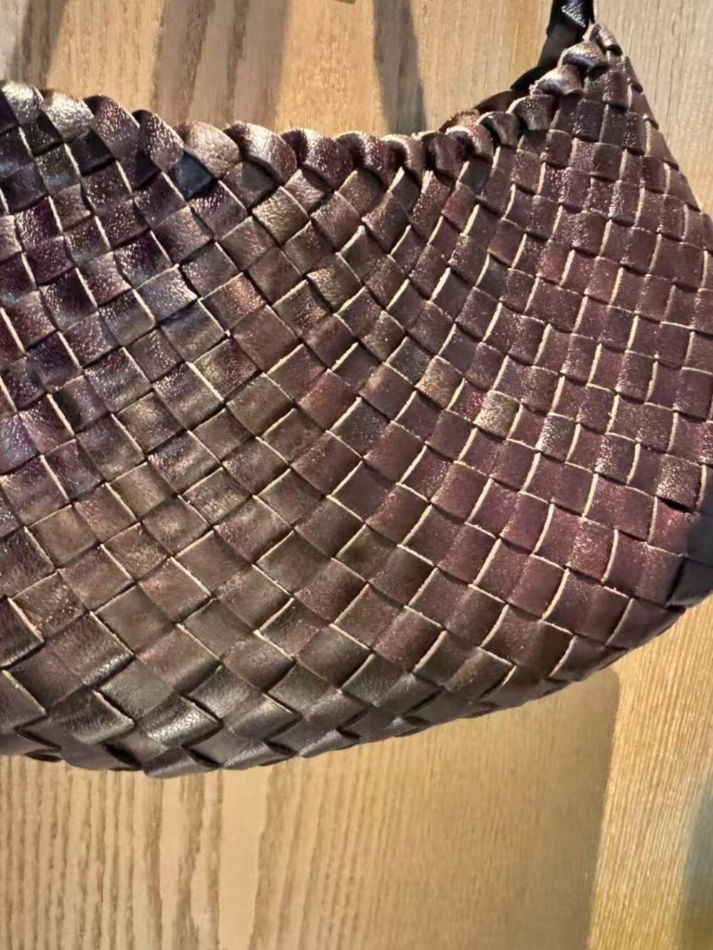 Dragon Diffusion Woven Shoulder Bag in Dark Brown - Picture 10 of 11